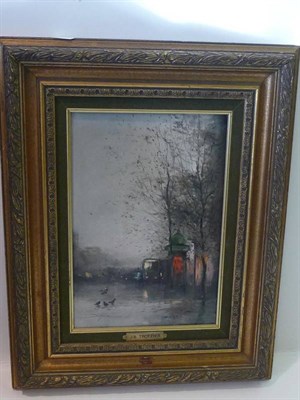 Lot 1142 - Jean Bernard Trotzier (b.1950) 'Jour de Pluie, Paris' Signed, oil on canvas, 34cm by 23cm