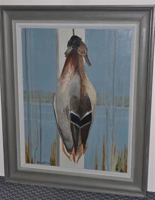 Lot 1149 - Druie Bowett (1924-1999) A brace of duck  Signed, oil on canvas, 64cm by 49cm