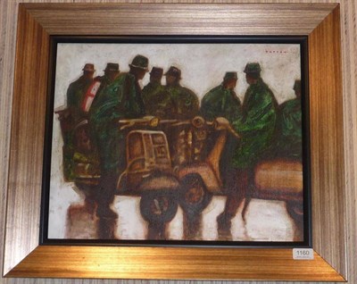 Lot 1160 - David Barrow (b.1959) 'Regroup and Make Plans' Signed, inscribed verso with title, oil on...