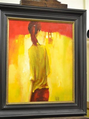 Lot 1184 - Vladan Ignatovic (b.1955) Serbian 'Debut' Signed, oil on canvas, 59cm by 49cm  Together with...