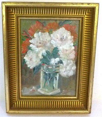 Lot 1187 - Ahil (20th/21st century) French 'Bouquet de Roses' Signed, oil on board, together with a...