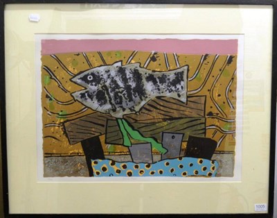 Lot 1005 - William Little John RSA RSW (1929-2006) Scottish 'Silver Fish' Signed, inscribed with title and...