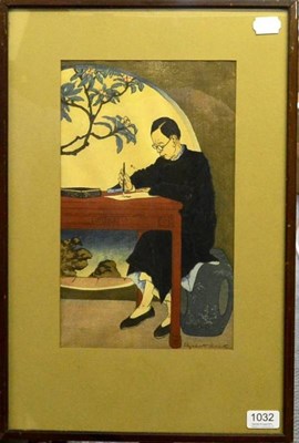 Lot 1032 - Elizabeth Keith (1887-1956) 'The Country Scholar'  Signed in pencil, woodblock printed in...