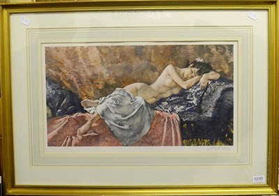 Lot 1035 - After Sir William Russell Flint RA, PRWS, RSW, ROI, RE, NS (1880-1969) 'Reclining Nude' Signed...