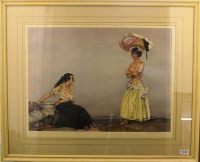 Lot 1039 - After Sir William Russell Flint RA, PRWS, RSW, ROI, RE, NS (1880-1969) 'Rosa and Marisa' Signed...