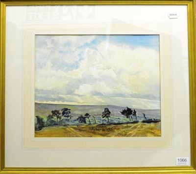 Lot 1066 - Sonia Lawson RA, RWS (b.1934) 'Windy Day on the edge of the Moor, Melmerby Moor, Coverdale' Signed