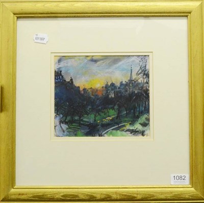 Lot 1082 - Selina Thorp (b.1968) 'Sunset in Edinburgh' Signed, mixed media, 17cm by 20cm