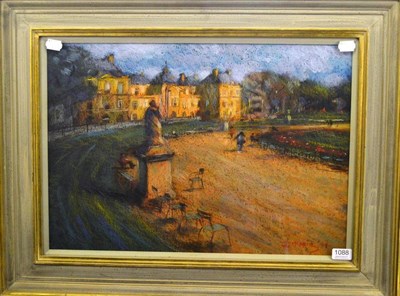 Lot 1088 - John Mackie (b.1955) 'The Palais du Luxembourg' Paris Signed and dated (19)95, pastel, 40cm by 58cm