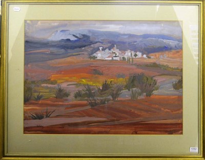 Lot 1092 - Irene Halliday RSW (b.1931) 'Mont St. Victoire' Signed, watercolour, 54cm by 75cm