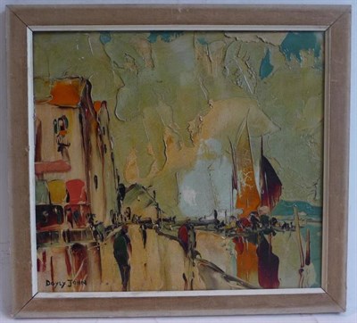 Lot 1146 - After Cecil Rochfort D'Oyly-John (1903-1993) 'Portuguese Fishing Village' Signed, inscribed...