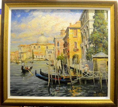 Lot 1148 - Maxim Sidorenko (b.1972) Russian 'View of Palazzo Labia' - Venice Signed, inscribed verso and dated