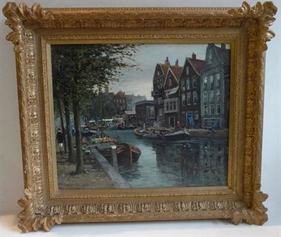 Lot 1149 - K. Van Loon (20th/21st century) A Dutch canal Signed, oil on canvas, 48.5cm by 59cm