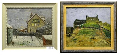 Lot 1165 - Arthur Newsholme (20th century) 'Teas' 'Brasso'  Each signed, oil on board, 19.5cm by 22cm and...