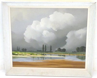 Lot 1176 - Andre de Lievin (pseudonym for Pierre de Clausade) (1910-1976) French Poplars and Clouds...