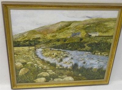 Lot 1182 - John Ridgewell (1977-2004) Lakeland stream Signed, oil on canvas, 62cm by 75cm