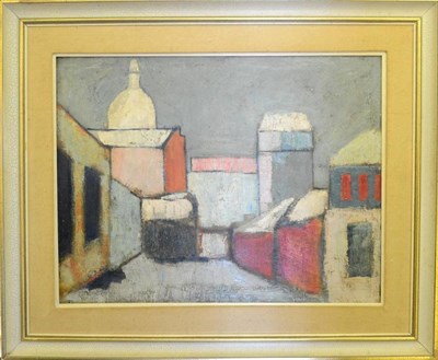 Lot 1189 - British School, Manner of Donald Hamilton Fraser (20th century) Buildings Oil on canvas, 49.5cm...