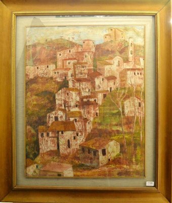 Lot 1196 - Tullia Matania (20th/21st century) Italian Hillside Scene, Naples Signed, oil on plaster, 75cm...