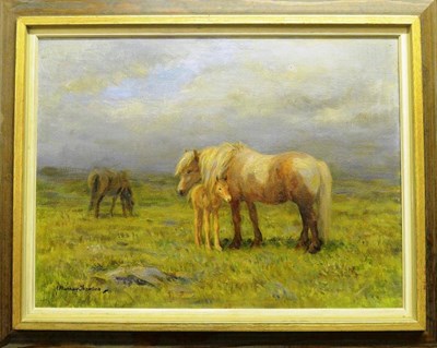 Lot 1226 - John Murray Thompson RSA, RSW (1885-1974) 'Mother and Foal' Signed, oil on canvas, 44cm by 59.5cm