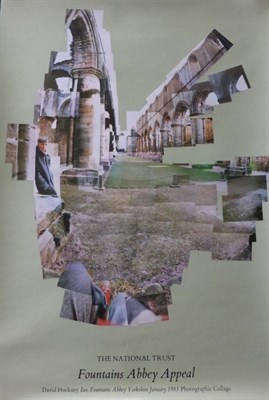 Lot 2002 - After David Hockney (b.1937) 'The National Trust Fountains Abbey Appeal' Signed, exhibition poster