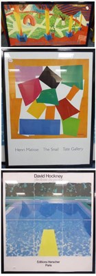 Lot 2003 - A collection of ten exhibition posters after David Hockney, Henri Matisse, Salvador Dali etc,...