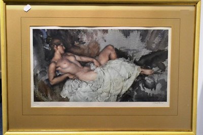 Lot 2027 - After Sir William Russell Flint RA, PRWS, RSW, ROI, RE, NS (1880-1969)  'Reclining Nude I'...