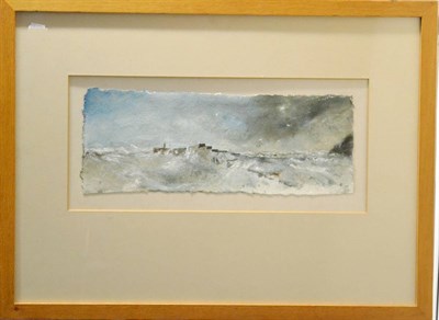 Lot 2057 - Len Tabner (b.1946) 'Looking Towards Redcar' Signed and dated (19)83, bears artist's label...