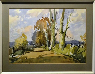 Lot 2070 - Edward Wesson RI, RBA, RSMA (1910-1983) 'Winter Trees' Signed, pencil and watercolour, 44cm by...