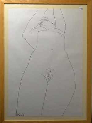 Lot 2084 - Follower of Egon Schiele (20th/21st century) Female nude study Indistinctly signed, pencil,...