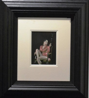 Lot 2091 - Darren Baker (b.1976) Smoking lady Signed, pastel, 19cm by 14cm  Provenance: DeMontfort Fine Art