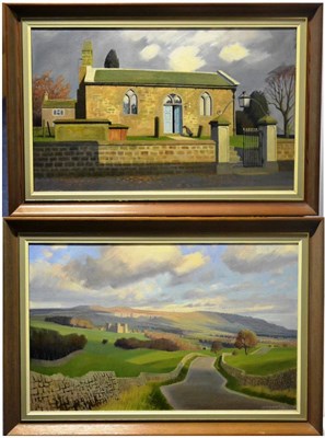 Lot 2102 - Anne Isabella Brooke ATD (b.1916) 'Aldfield Church, Ripon' 'Towards Castle Bolton from near...