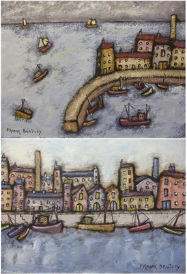 Lot 2115 - Frank Bentley (1941-2006) 'Harbour Scene' 'Waterfront' Each signed, oil on board, 29cm by 39cm...