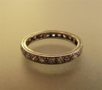 Lot 549 - A Diamond Full Eternity Ring, set throughout with eight-cut diamonds in claw settings to scroll...