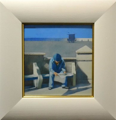 Lot 2123 - Peter Nardini (Contemporary) Scottish 'Morning Papers Venice Beach' Signed, acrylic on board,...