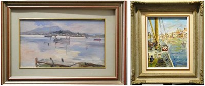 Lot 2132 - Catalina Salas (b.1951) Spanish 'Puerto Pollensa' Signed, oil on board, together with a further oil