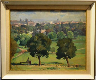 Lot 2135 - Hugh Ralph Micklem (1918-2009) 'St. Paul's Cathedral from Primrose Hill' Signed and dated...