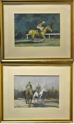 Lot 2174 - William Norman Gaunt FIAL, NDD (1918-2001) 'Stable Boy and Horse' Signed, watercolour, together...