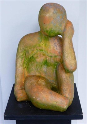 Lot 2183 - British School (20th/21st century) Seated figure Terracotta, 40cm high