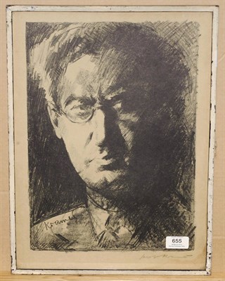 Lot 655 - Jacob Kramer LG (1892-1962) Self Portrait of the Artist Signed artist's proof, black and white...