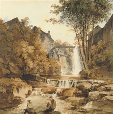 Lot 666 - Hugh William Williams (1773-1829) "Mill at Ambleside" Bears an old label verso with the...