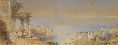 Lot 671 - Thomas Charles Leeson Rowbotham NWS (1823-1875) "Lake Como" Signed and dated 1862, inscribed on the