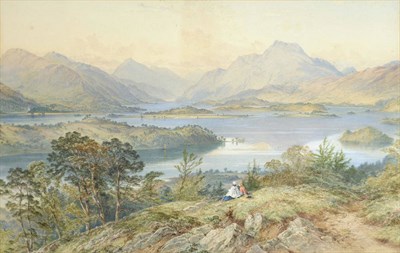 Lot 673 - John Adam Houston RSA, RI (1812-1884) "Loch Lomond" Indistinctly signed, inscribed on the...