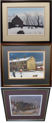 Lot 1007 - After Peter Brook (1927-2009) 'Christmas Eve in Slaithwaite with a Distracted Dog and a Baffled...