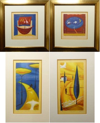 Lot 1022 - After Adam Barsby (b.1969) 'Once Upon a Dream' 'Follow the Moon' 'Lovers Lane' 'Romance Road'...