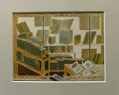 Lot 1027 - * Eric Ravilious (1903-1942) Bookshop, the back cover for 'The High Street' Lithograph,...