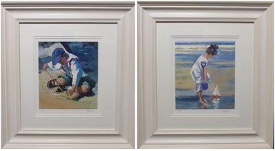 Lot 1038 - After Sherree Valentine Daines (b.1956) 'Child's Play I' 'Child's Play II' Each signed and numbered