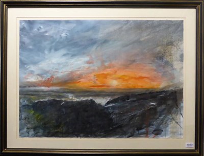 Lot 1050 - David Baumforth (b.1942) 'Dawn Above North York Moors on the Whitby/Pickering Road at...