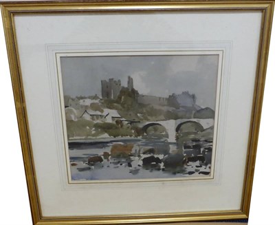 Lot 1057 - Edward Wesson RI, RBA, RSMA (1910-1983) Durham Castle  Watercolour, 24.5cm by 28cm   Sold...