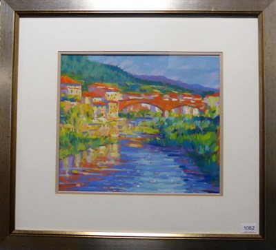 Lot 1062 - John Holt (b.1949) Italian river landscape Signed, pastel, 34.5cm by 40cm