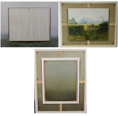 Lot 1081 - * John Ridgewell (1937-2004) A blank canvas Oil on canvas, together with two further signed...