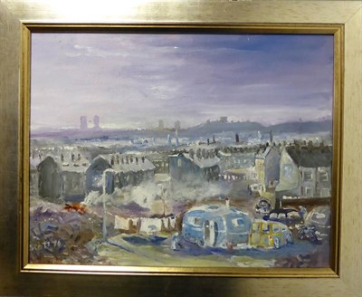 Lot 1106 - Malcolm Scott (Contemporary) 'Looking towards Armley, Leeds' Signed and dated (19)76, inscribed...